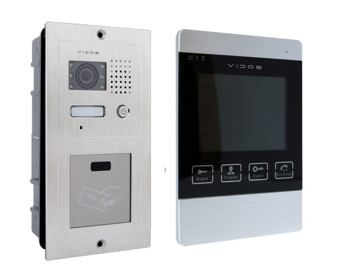 Zestaw wideodomofonu z czytnikiem RFID S601A-2 monitor 4.3'' M904S